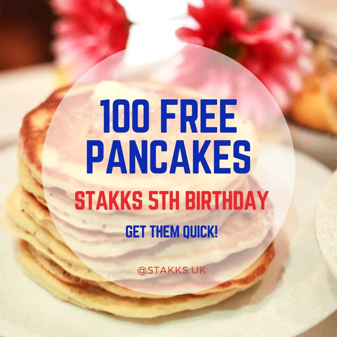 100 FREE PANCAKES !! STAKKS 5TH BIRTHDAY !!